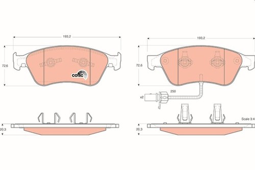 Brake pad set pads - brake,